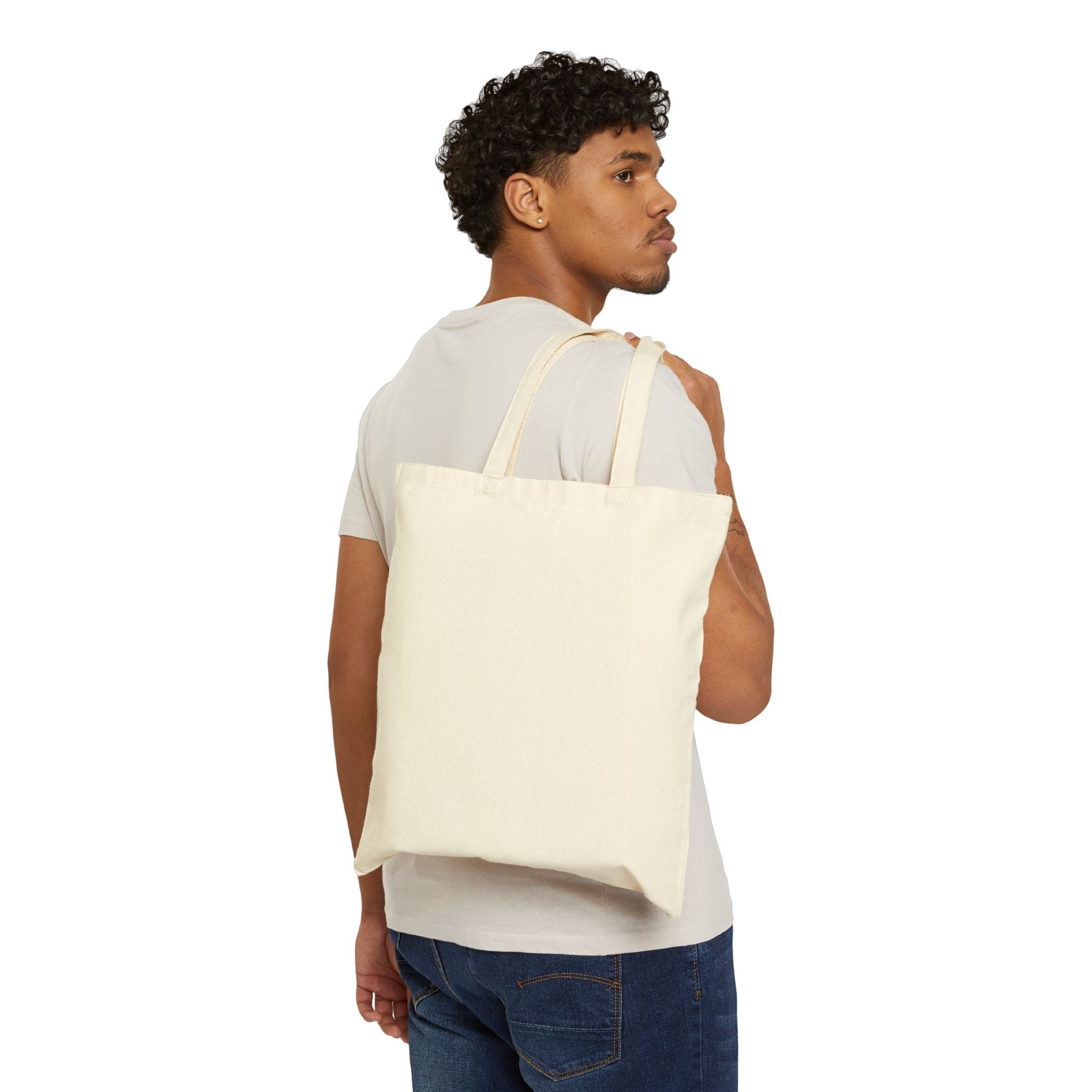 Loading Bar Tote Bag — Minimalist Cotton Canvas Shopper