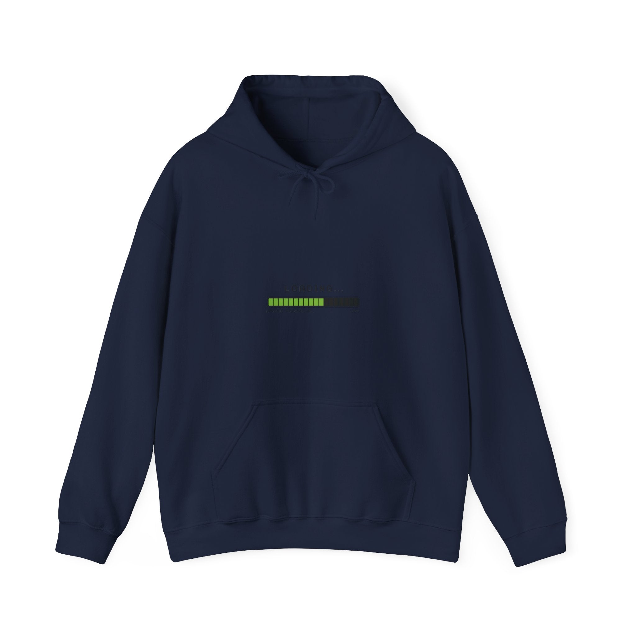 Loading Progress Bar Hoodie — Minimal Tech Graphic Pullover