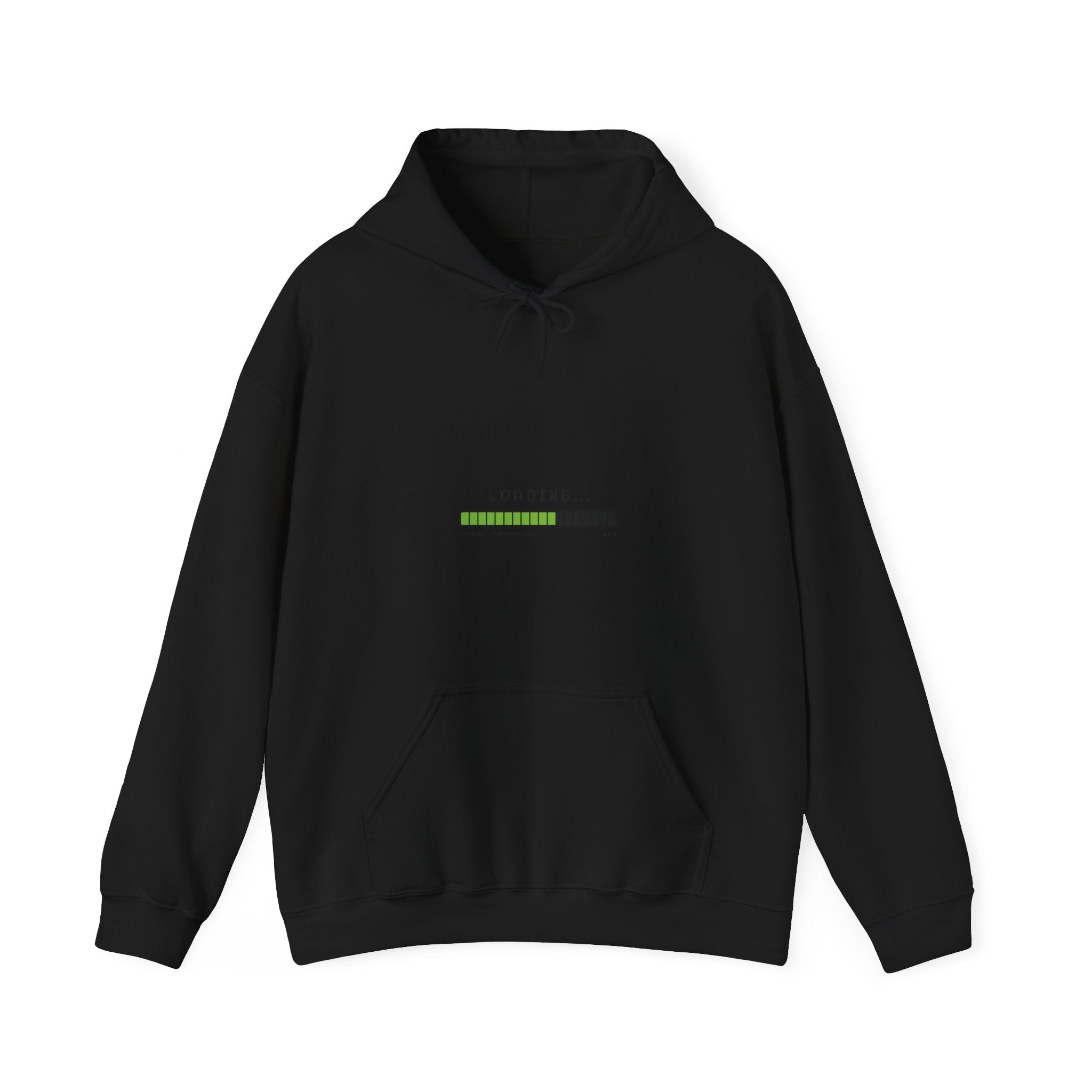 Loading Progress Bar Hoodie — Minimal Tech Graphic Pullover