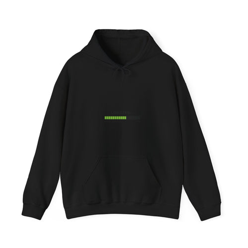 Loading Progress Bar Hoodie — Minimal Tech Graphic Pullover