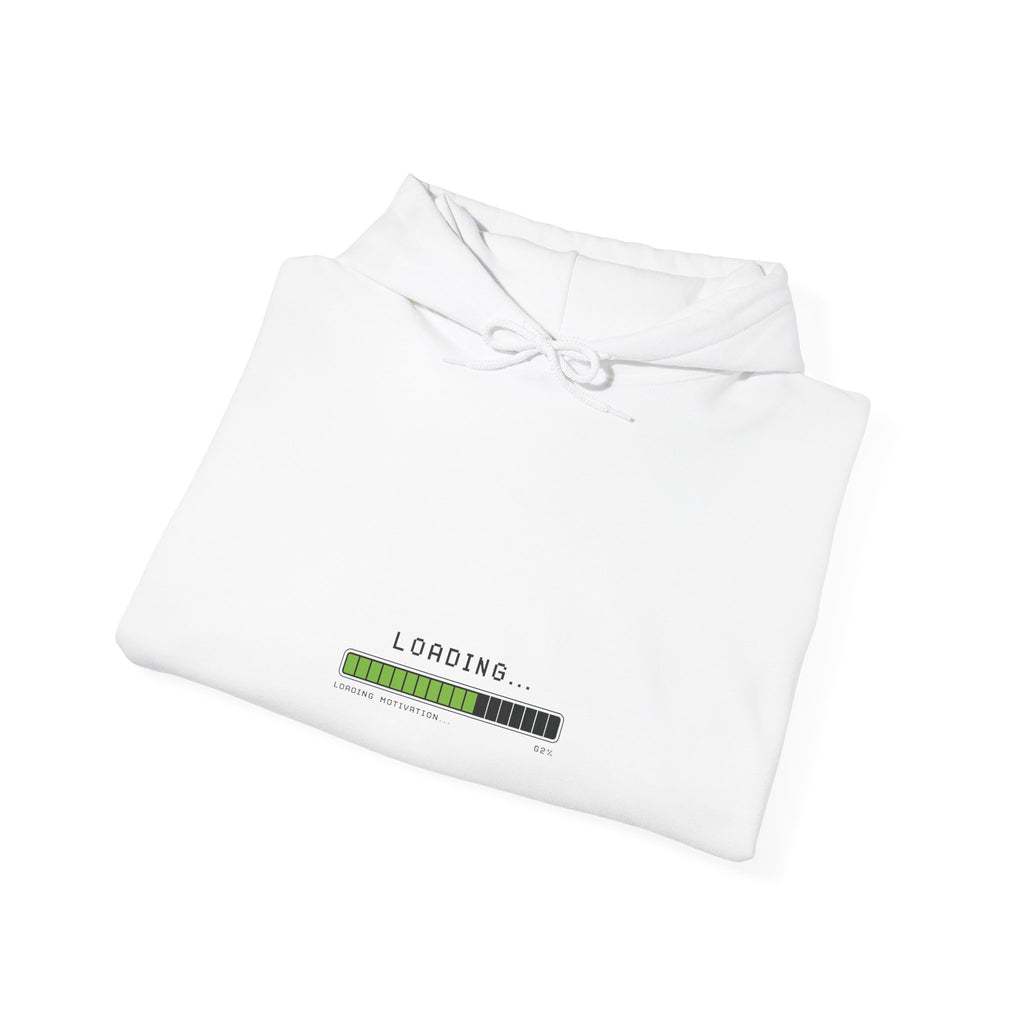 Loading Progress Bar Hoodie — Minimal Tech Graphic Pullover