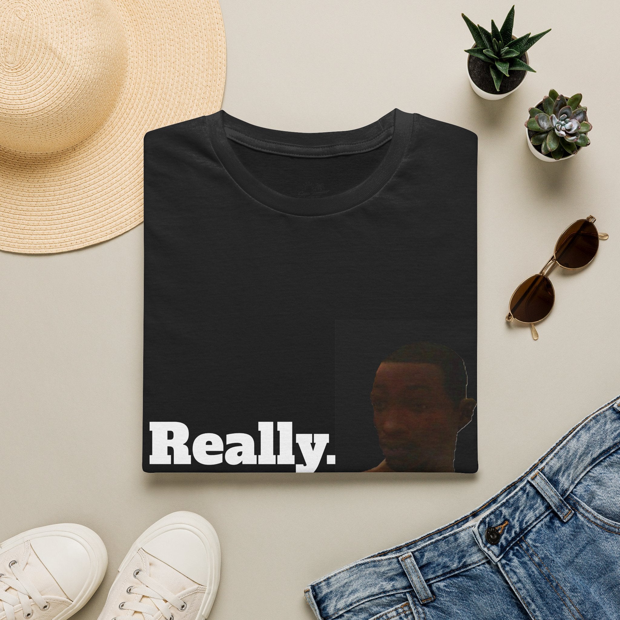Black Really. T-Shirt — Sarcastic Reaction Tee
