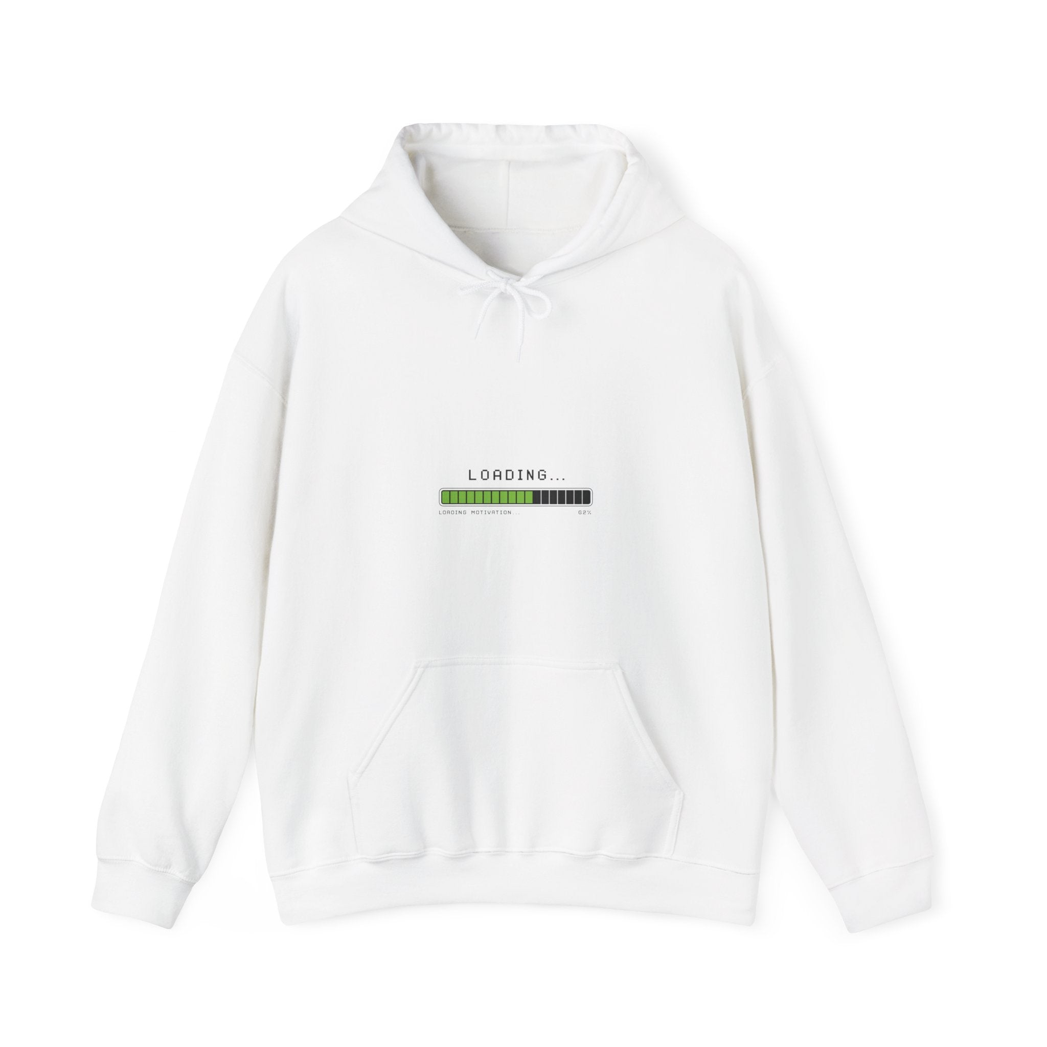 Loading Progress Bar Hoodie — Minimal Tech Graphic Pullover