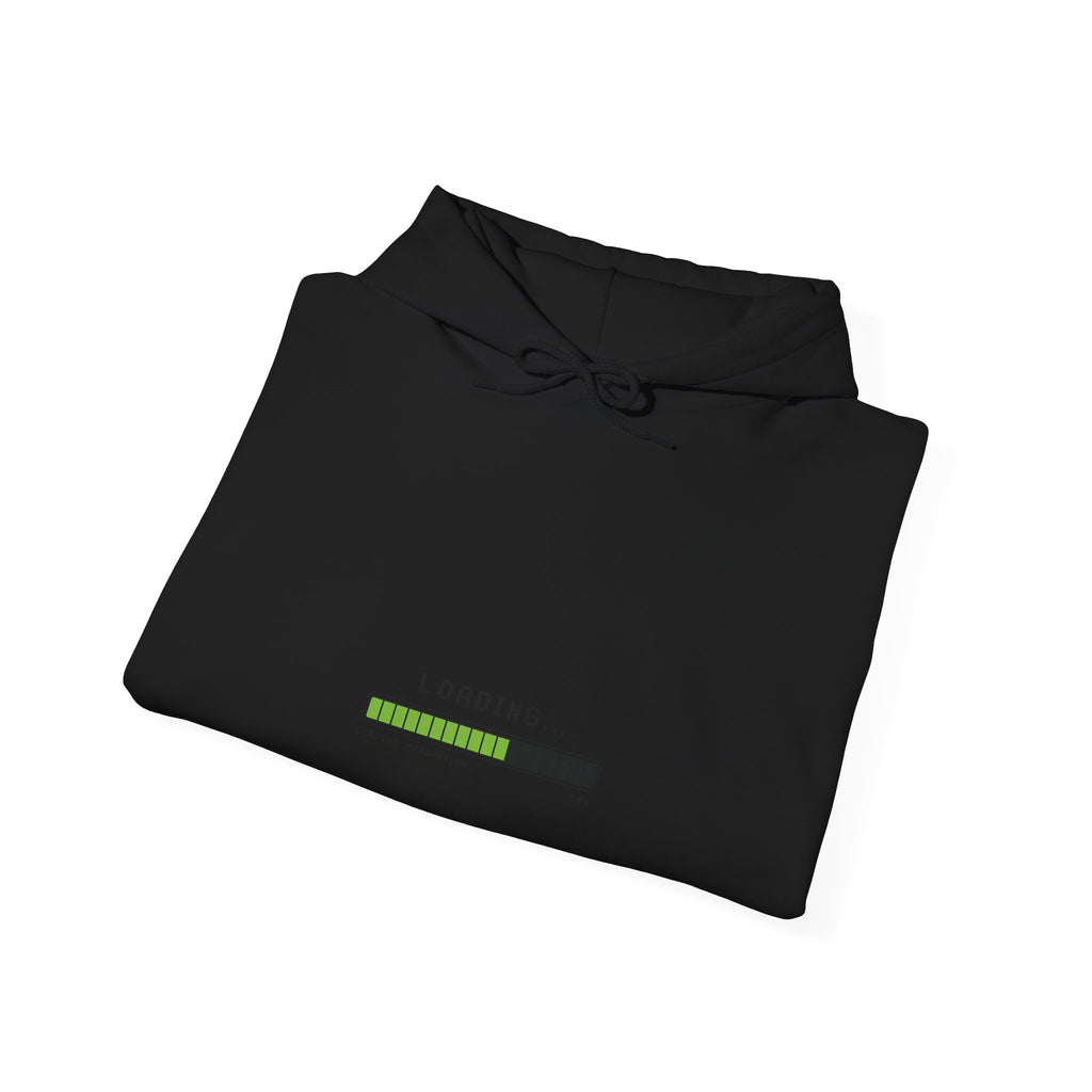 Loading Progress Bar Hoodie — Minimal Tech Graphic Pullover