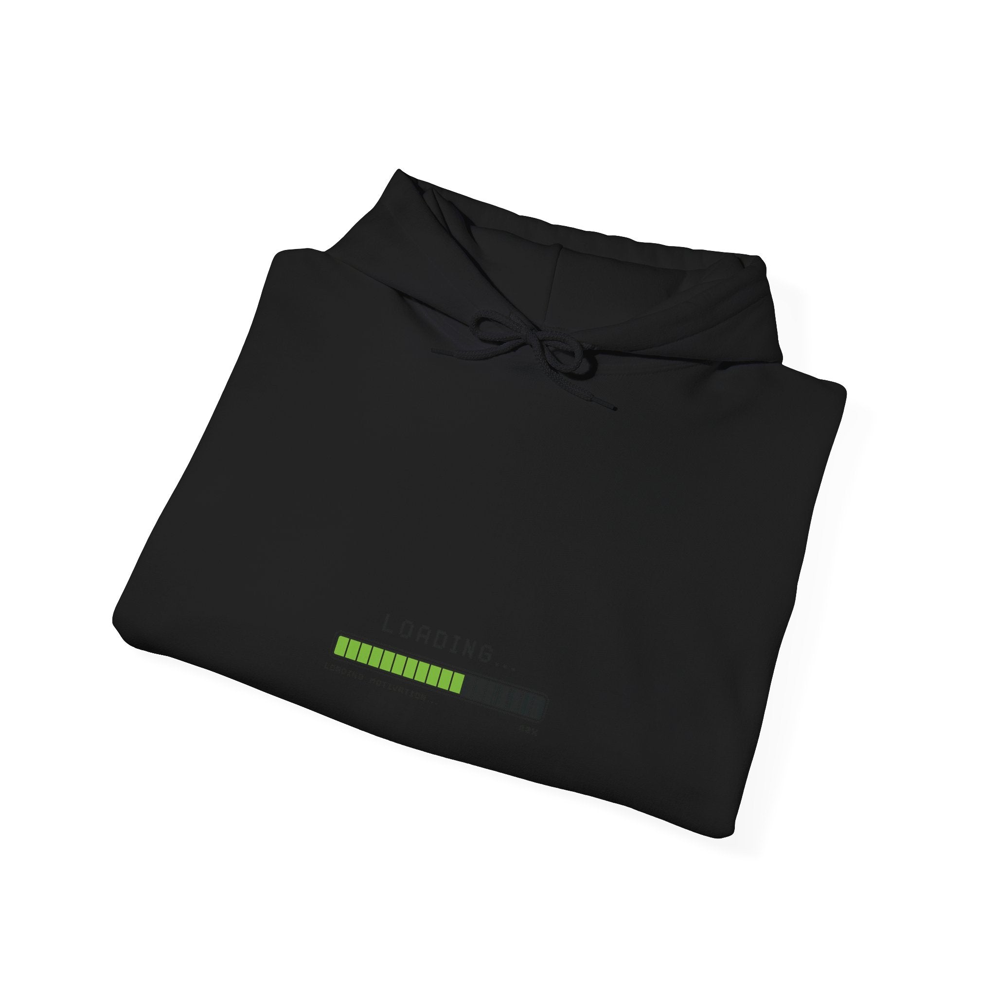 Loading Progress Bar Hoodie — Minimal Tech Graphic Pullover