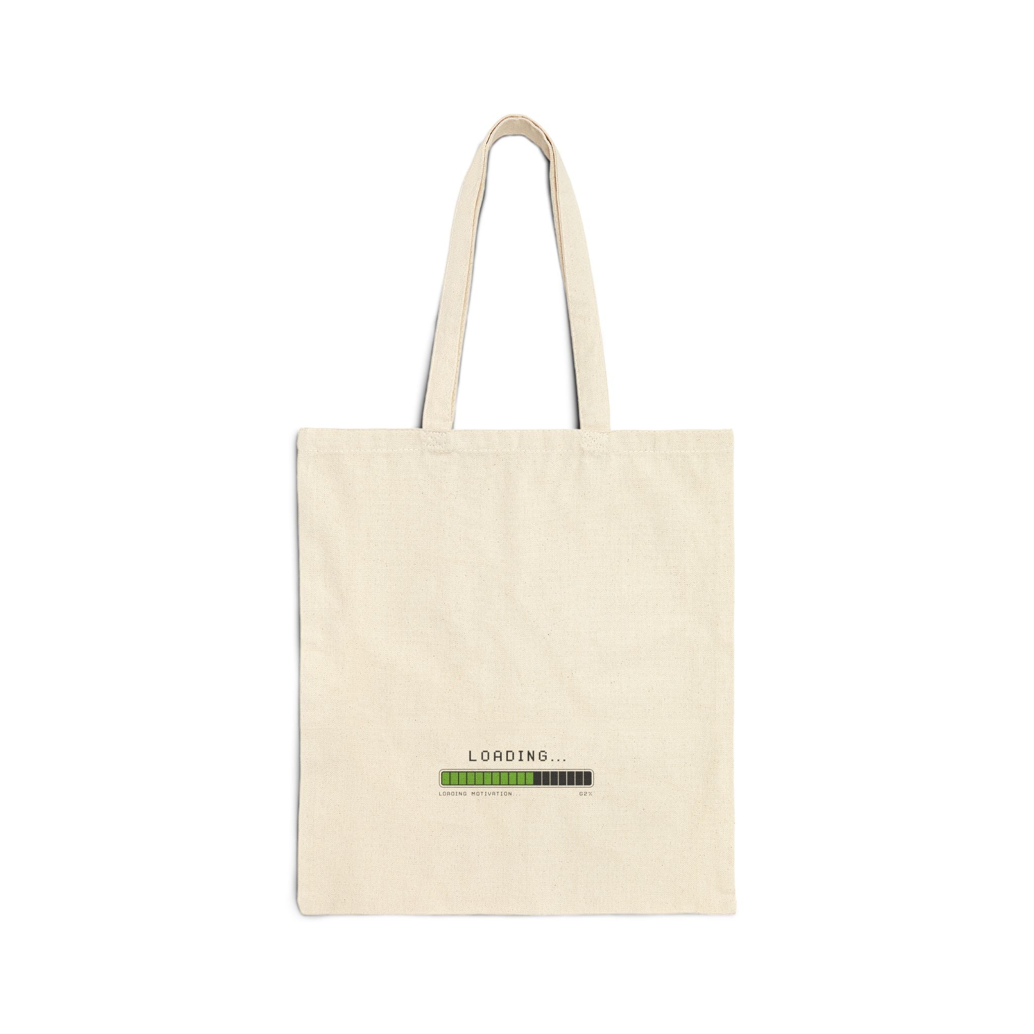 Loading Bar Tote Bag — Minimalist Cotton Canvas Shopper