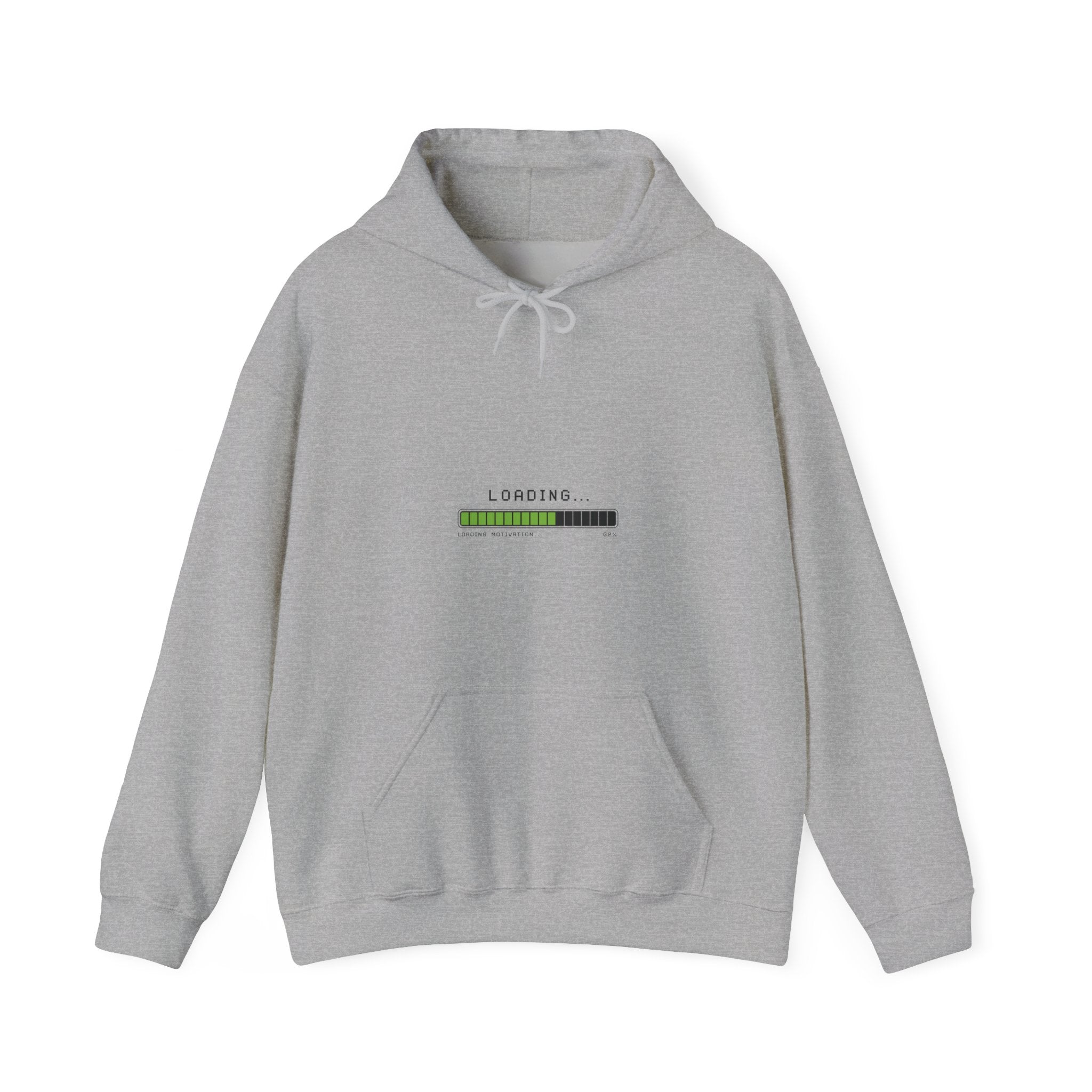 Loading Progress Bar Hoodie — Minimal Tech Graphic Pullover